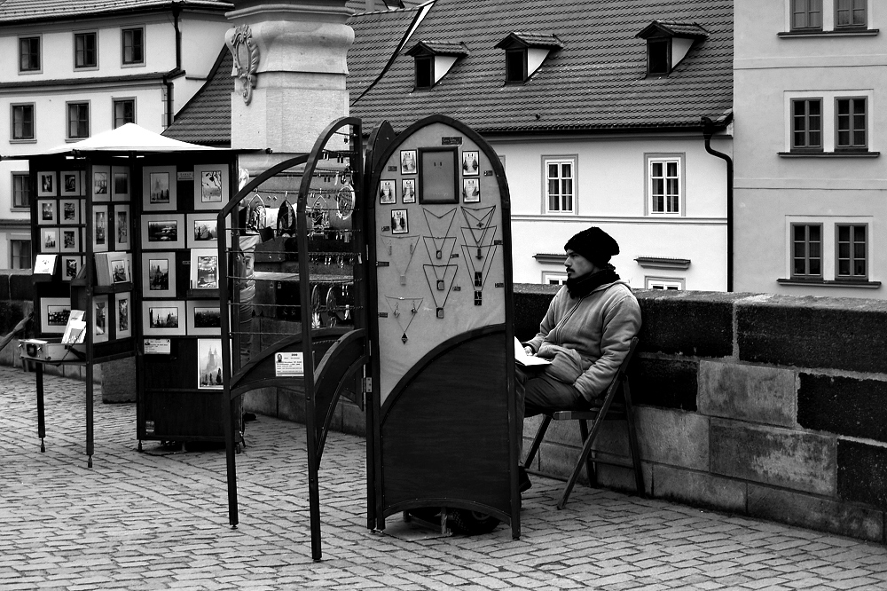 Auf der Karlsbrücke in Prag