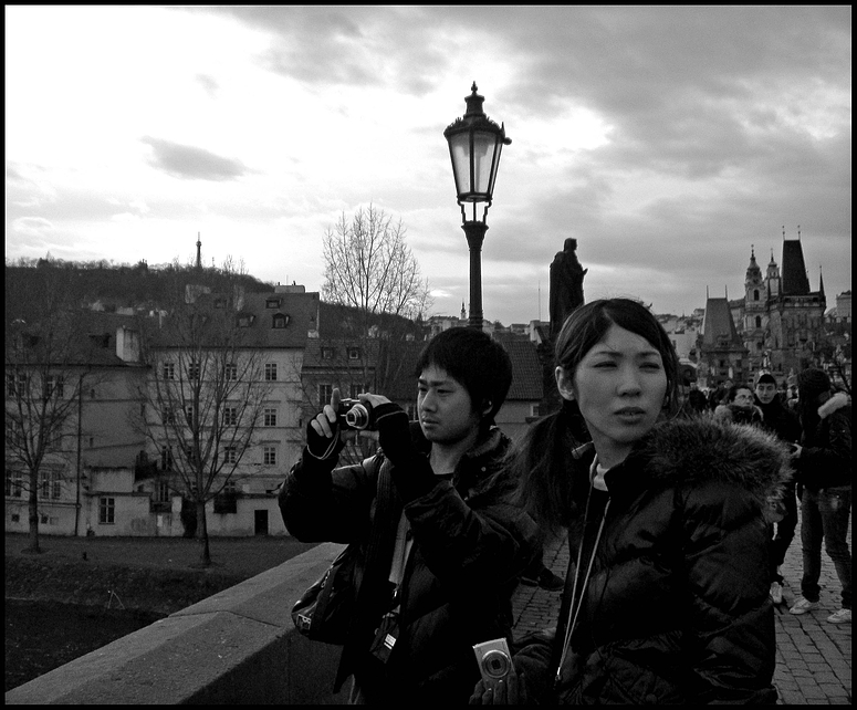 Auf der Karlsbrücke in Prag