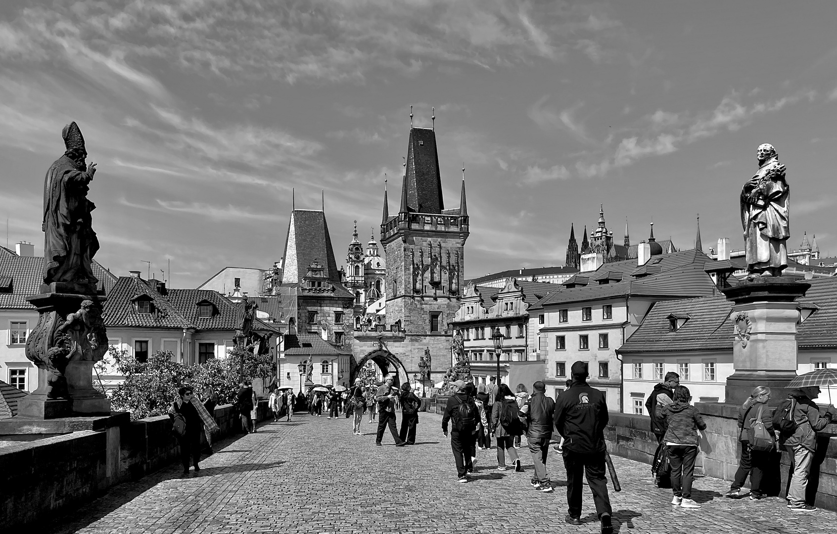 Auf der Karlsbrücke in Prag