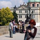 Auf der Karlsbrücke in Prag