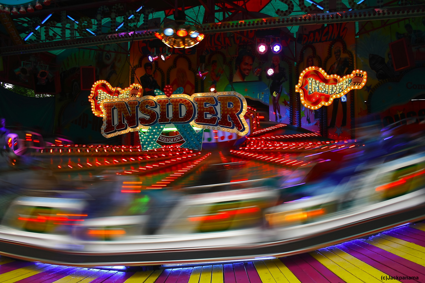 Auf der Kirmes-Raupe (ohne Verdeck) in Bad Ems