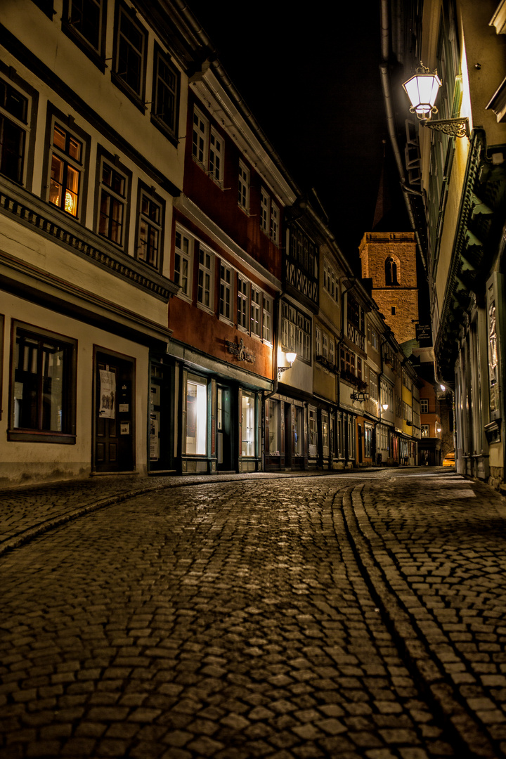 Auf der Krämerbrücke in Erfurt