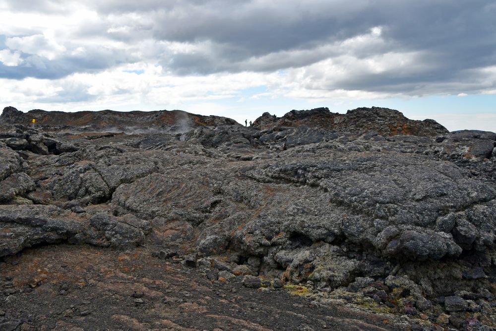 Auf der Leirhnjukurspalte in Nordostisland