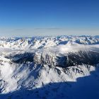 Auf der Liftstation unterhalb der Schermerspitze mit Blick auf die italienischen Alpen