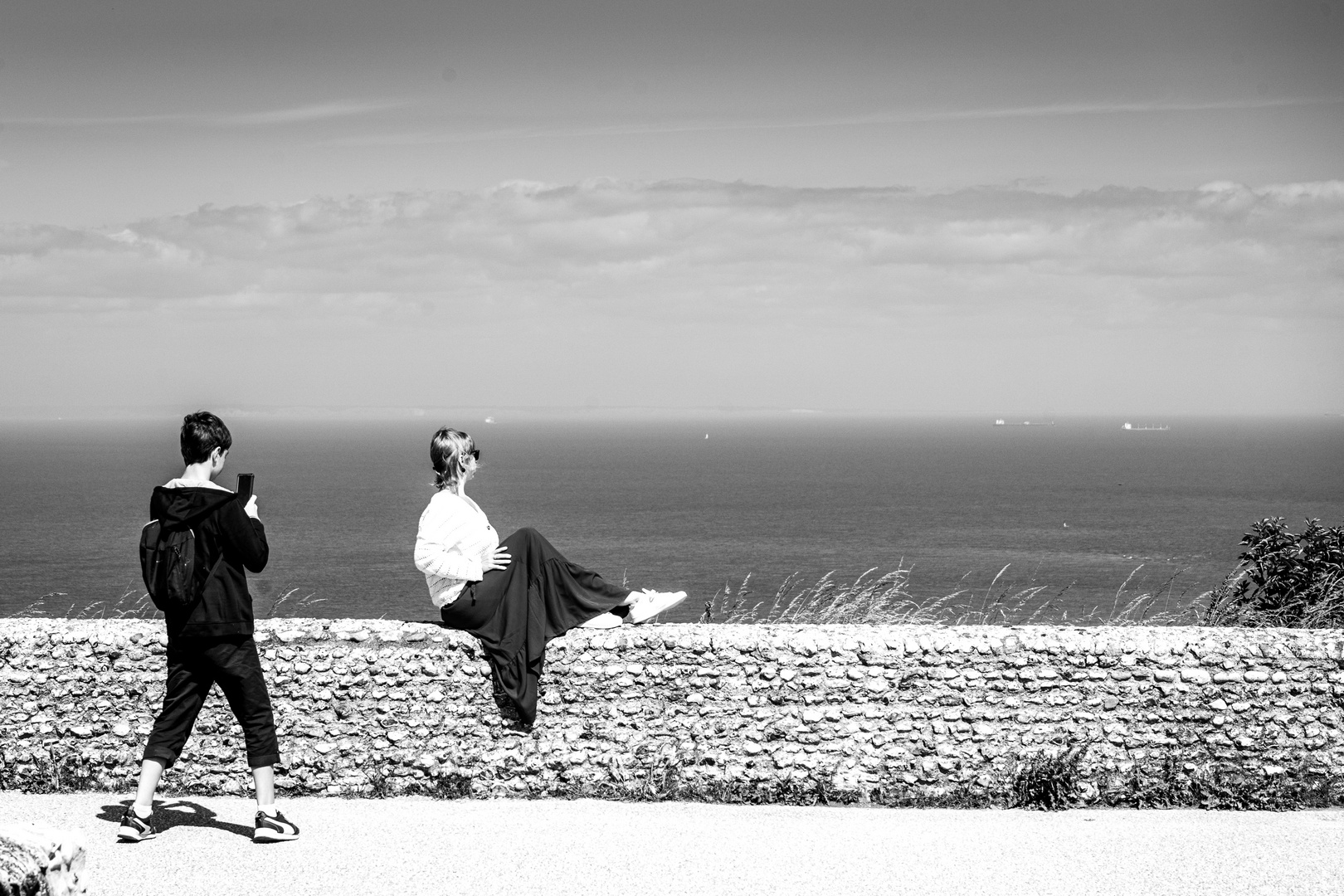 Auf der Mauer ...