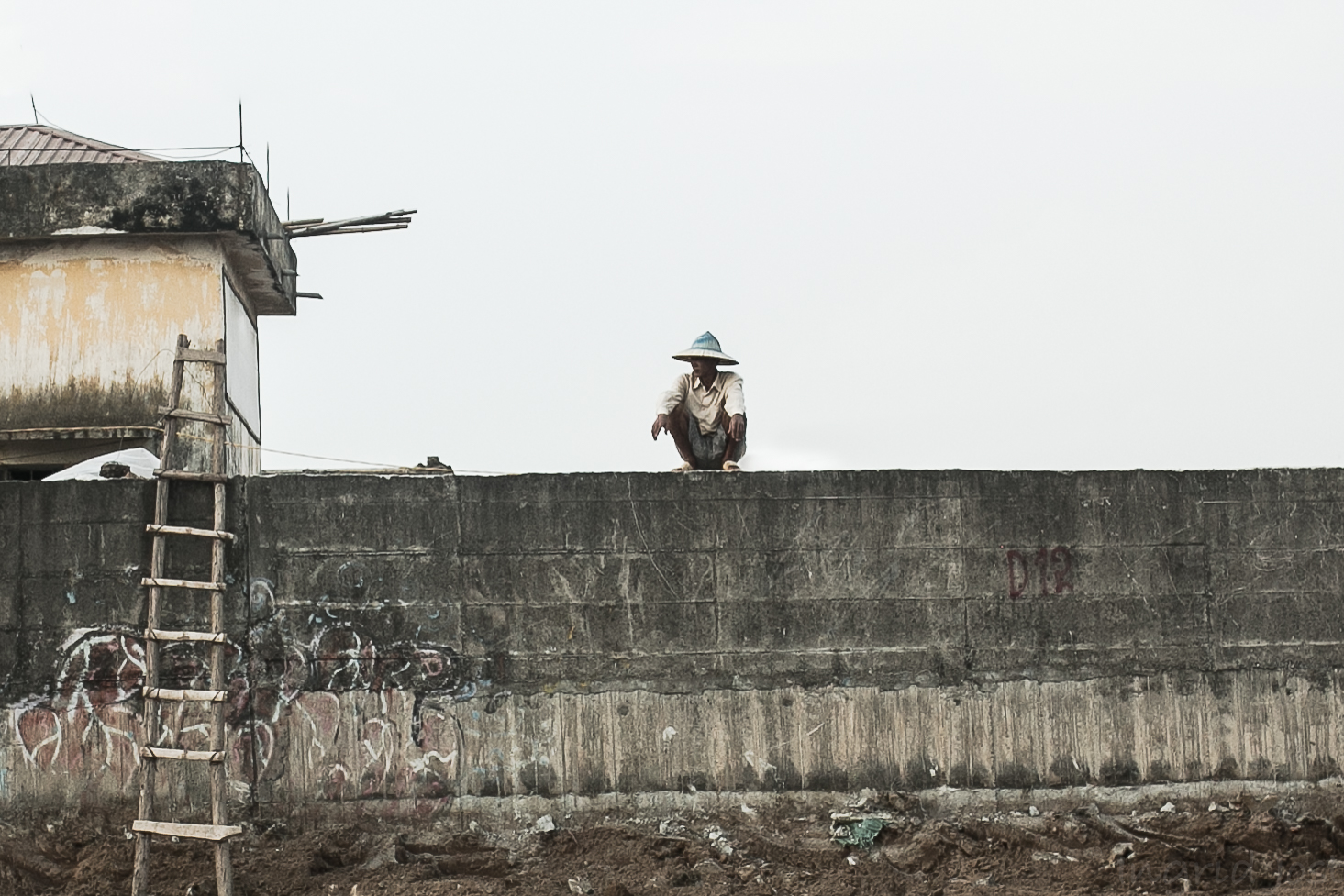 Auf der Mauer...