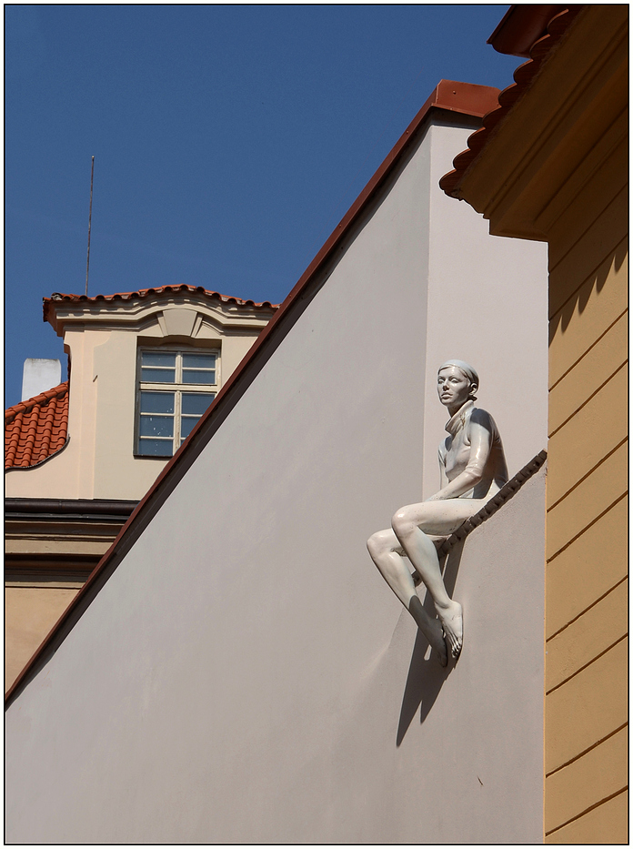 auf der Mauer ...