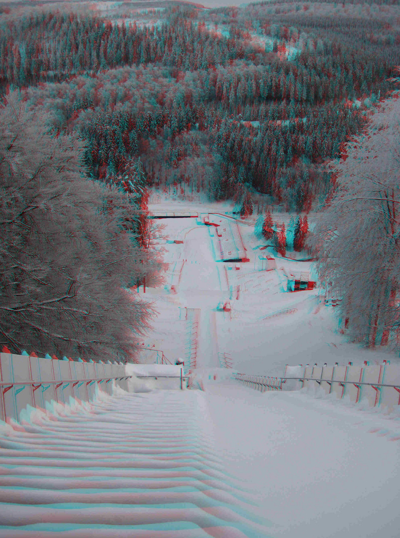 Auf der Mühlenkopfschanze 3D Anaglyph II