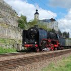 Auf der Neckartalbahn bei Gundelsheim Rückfahrt des Dampfzuges vom Besuch der BuGa in HN 29.4.2019