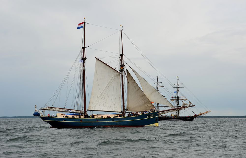 Auf der Ostsee vor Warnemünde während der Hanse Sail 2013