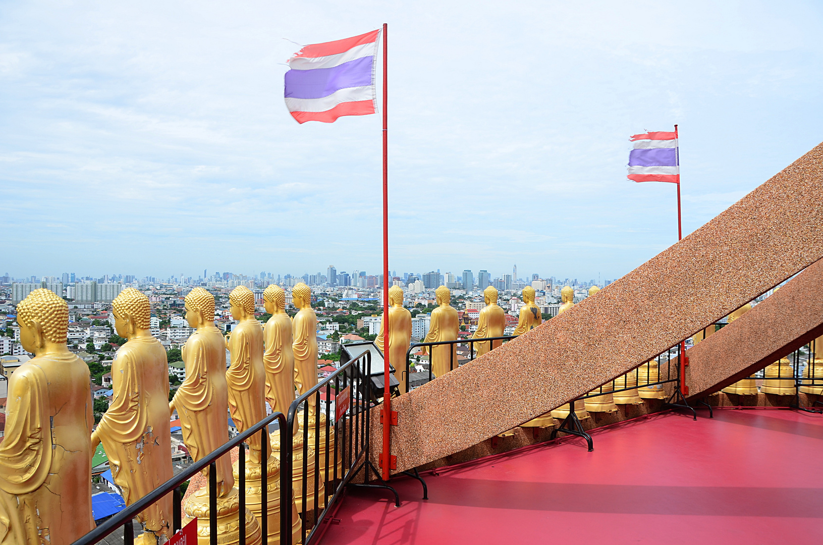 Auf der Pagoda der Kuan-Im Bodhisattvas Hall. Lat Phrao. Bangkok