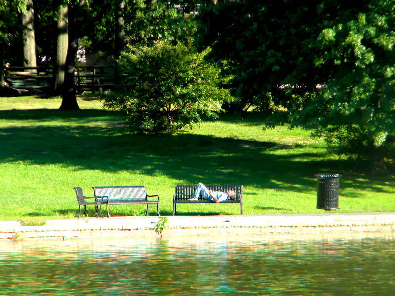 auf der Parkbank