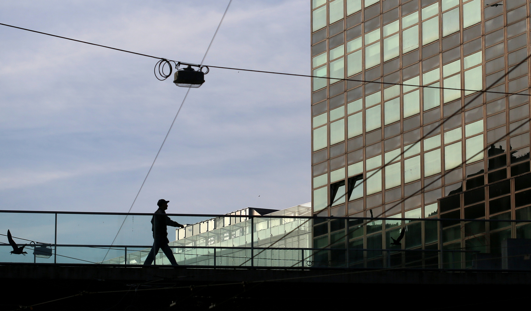 Auf  der Passerelle 