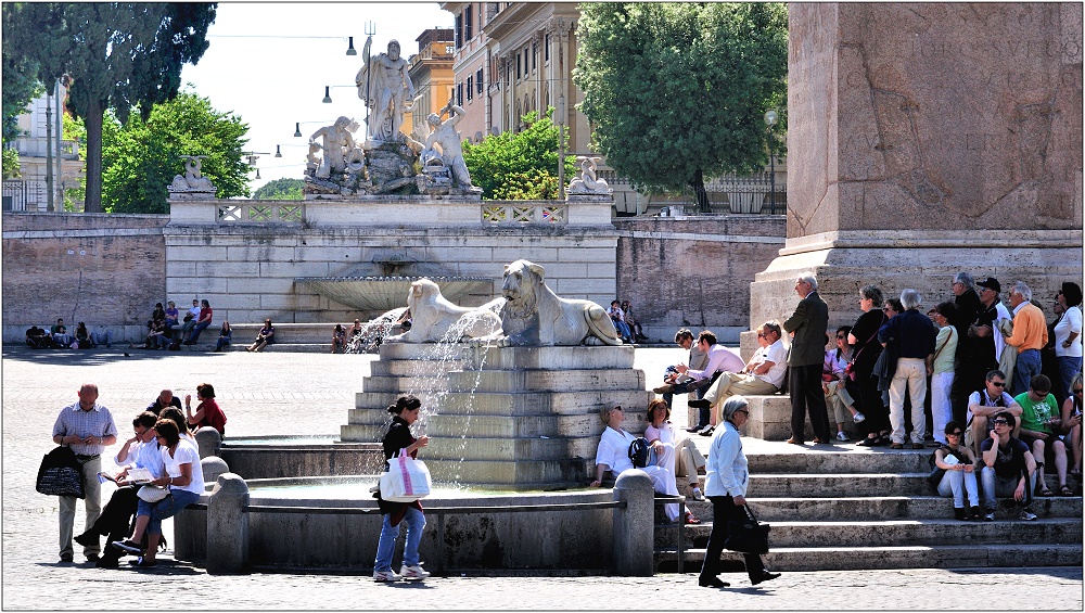 ... auf der Piazza del Popolo ...