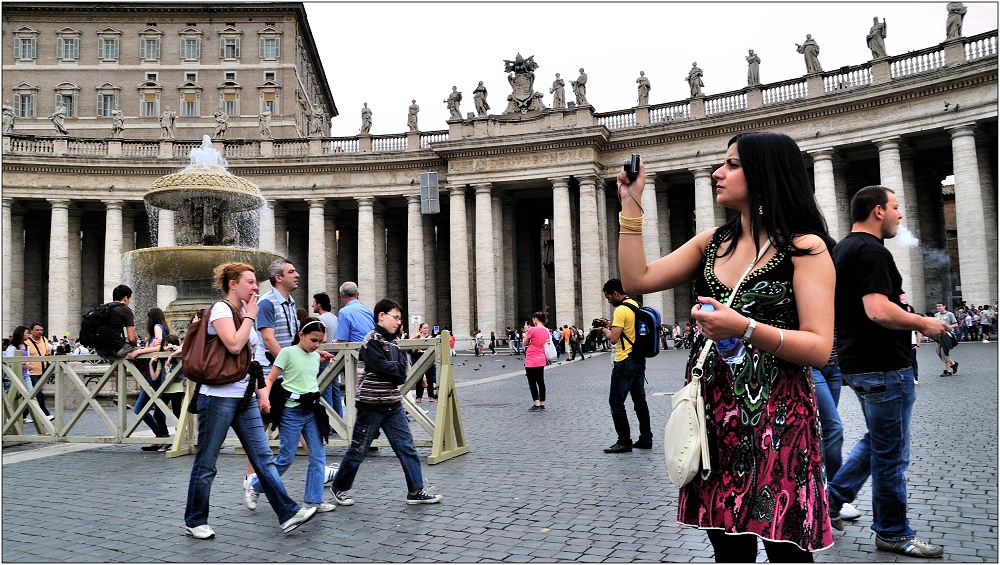 ... auf der Piazza San Pietro ...