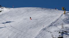 auf der Piste fast nichts los