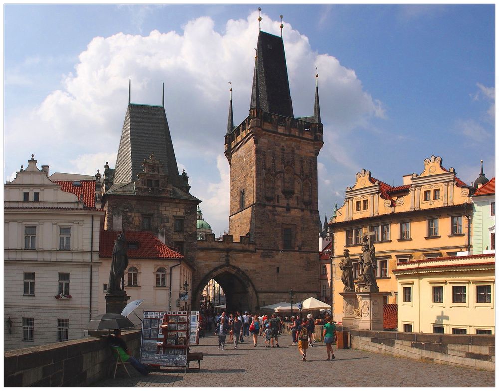 Auf der Prager Karlsbrücke