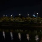 Auf der Reichsbrücke nachts um halb elf