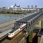 auf der Rheinbrücke von Mannheim nach Ludwigshafen