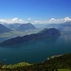 auf der Rigi mit Sicht auf Vierwaldstättersee