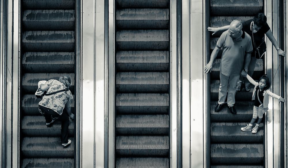 Auf der Rolltreppe ist Leben...