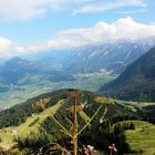 Auf der Rossfeld- Höhenringstrasse im Berchtesgadener Land mit Blick nach Östereich