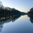 Auf der Sachsenbrücke am Morgen