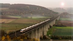 Auf der Schiene der Nebelsonne entgegen