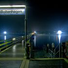 Auf der Seebrücke bei Nacht