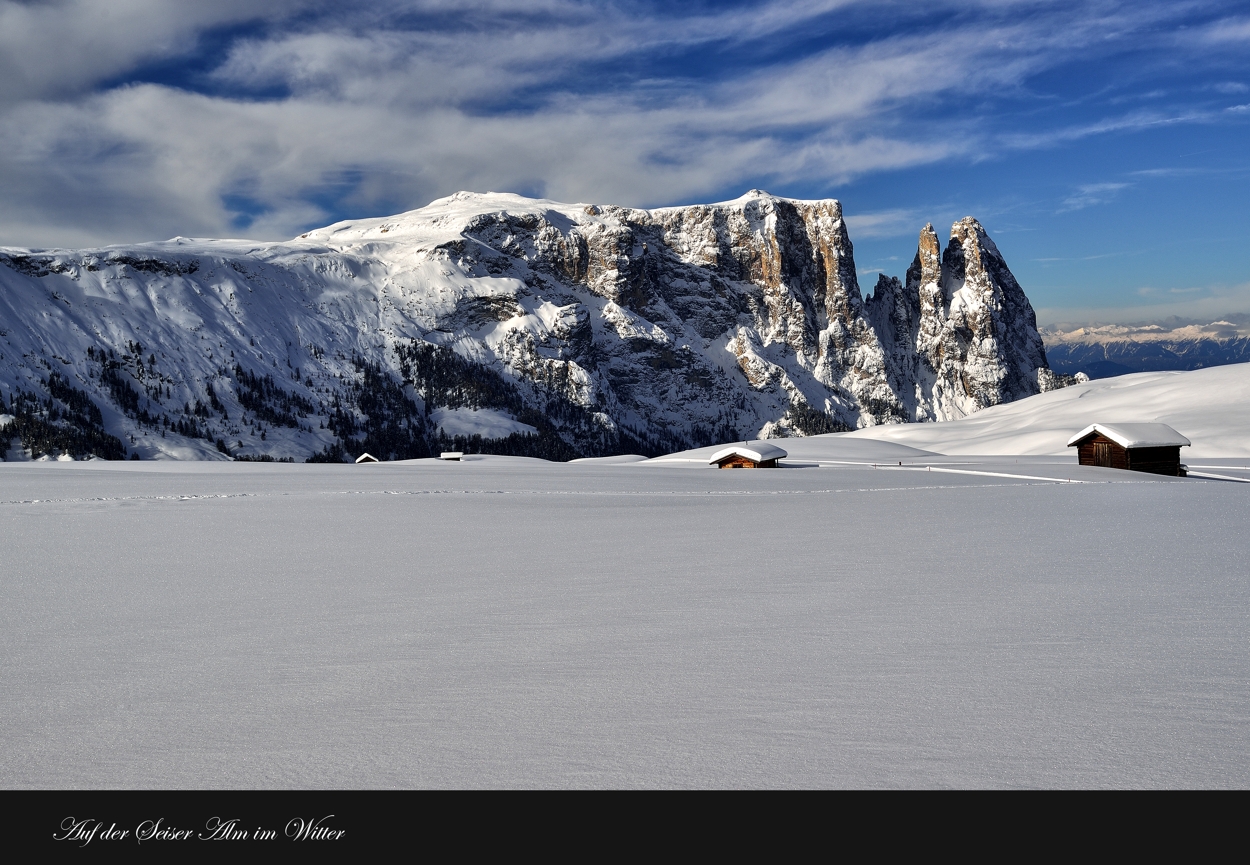 Auf der Seiser Alm im Winter