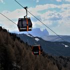 Auf der Sellaronda mit Blick zum Schlern mit Euringer und Santner Spitze