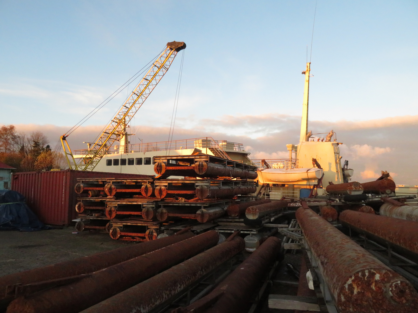 auf der stillgelegten Werft in Wischhafen 