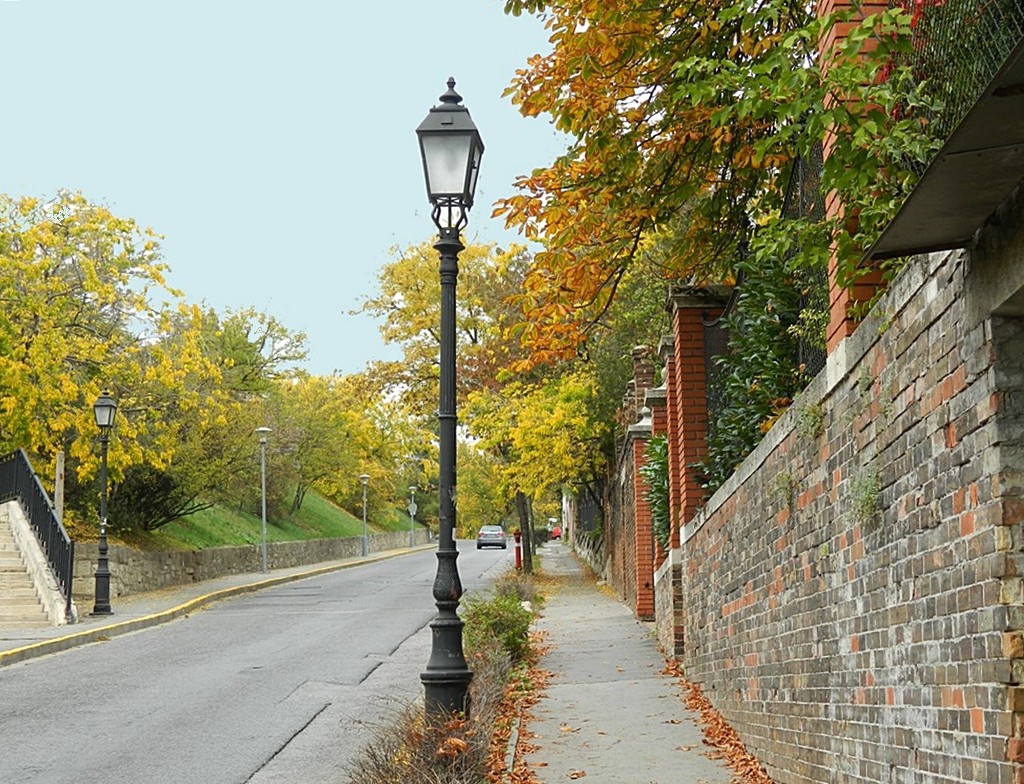 Auf der Straße im Herbst