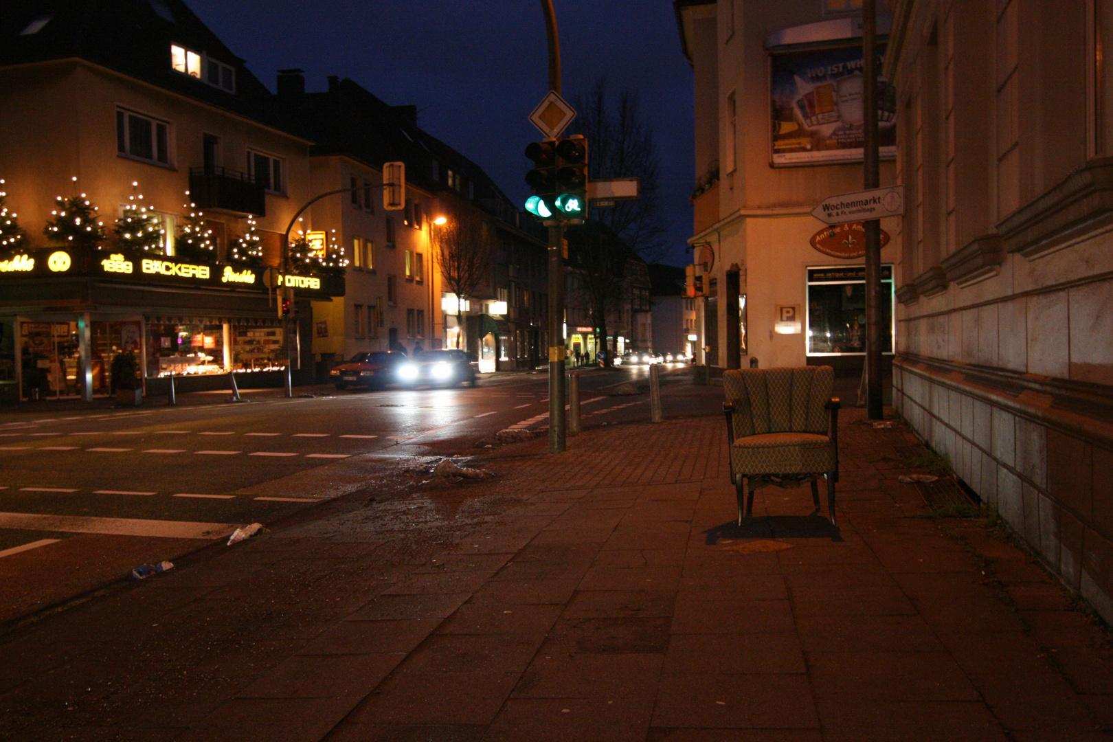 Auf der Straße sitzen...