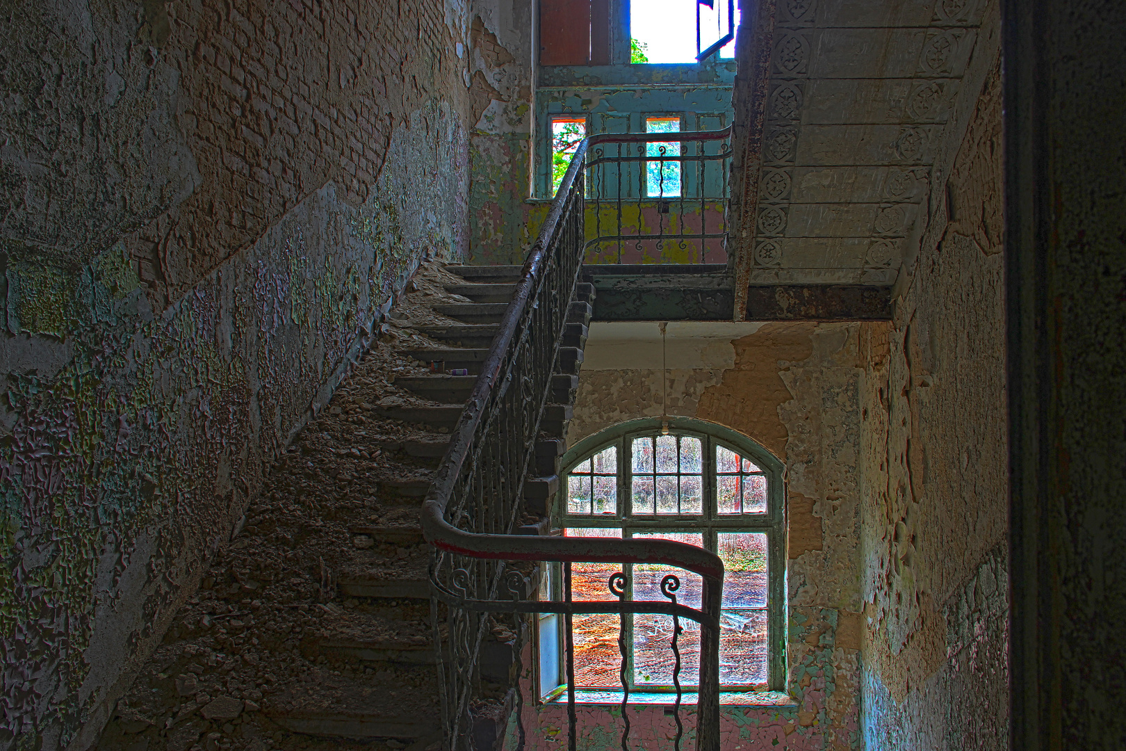 auf der Treppe