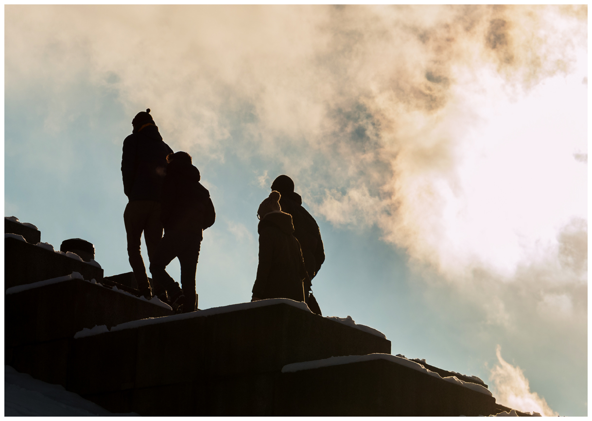 auf der Treppe