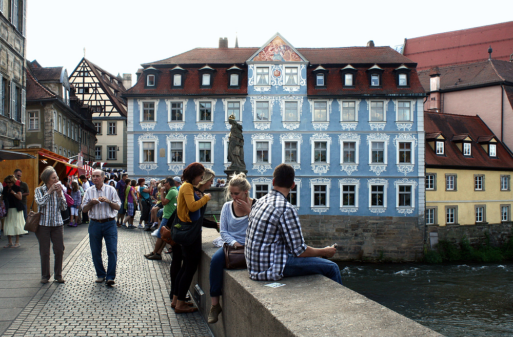 Auf der Unteren Brücke in Bamberg