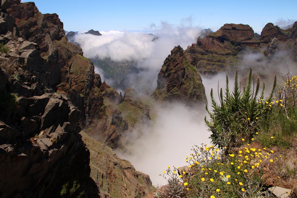 Auf der Wanderung vom Pico Arieiro zum Pico Ruivo. Foto & Bild europe