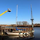 auf der Werft in Wischhafen ...