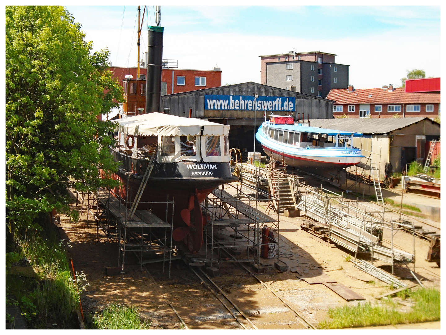 ...auf der Werft....Dampfschlepper "Woltman" (Bauj. 1904)...