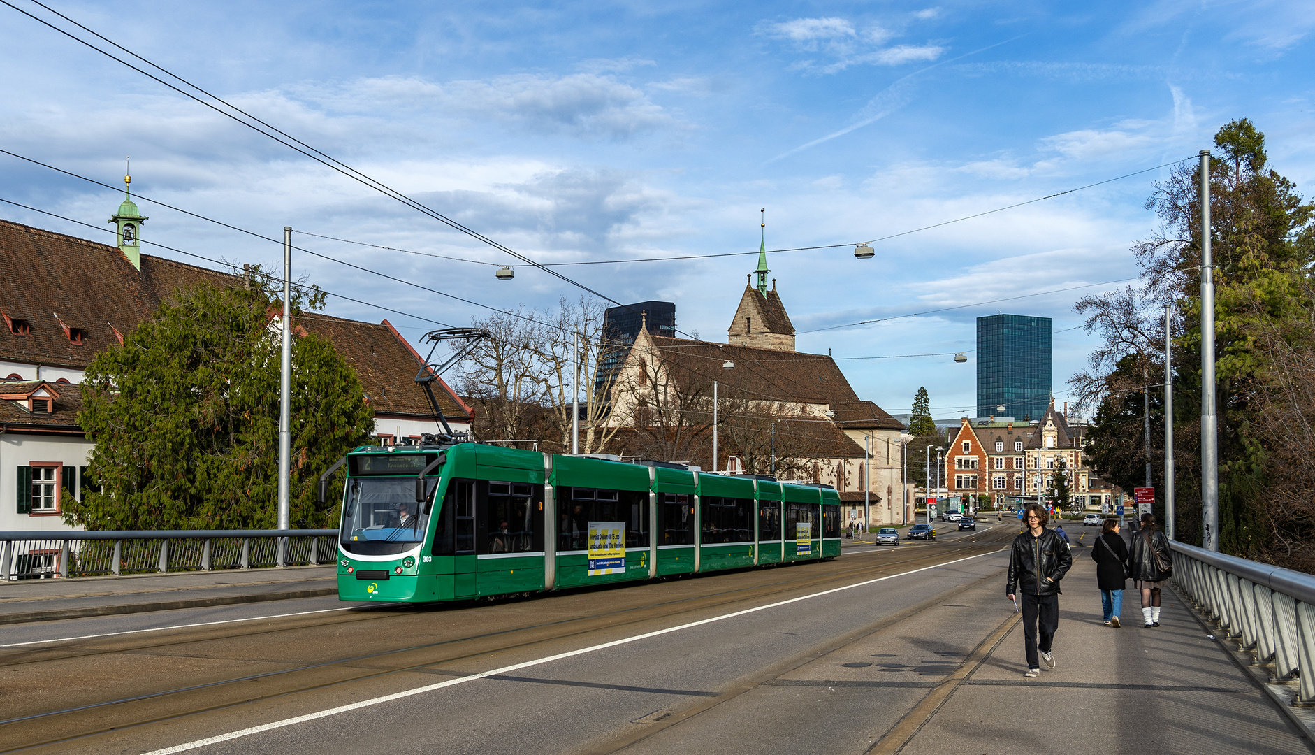 Auf der Wettsteinbrücke