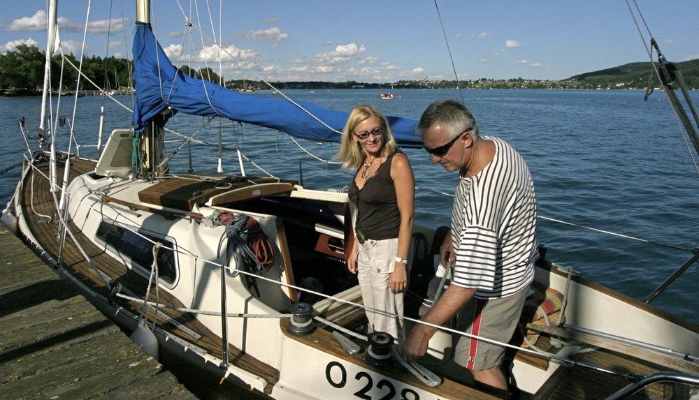 Auf der Yacht am Attersee