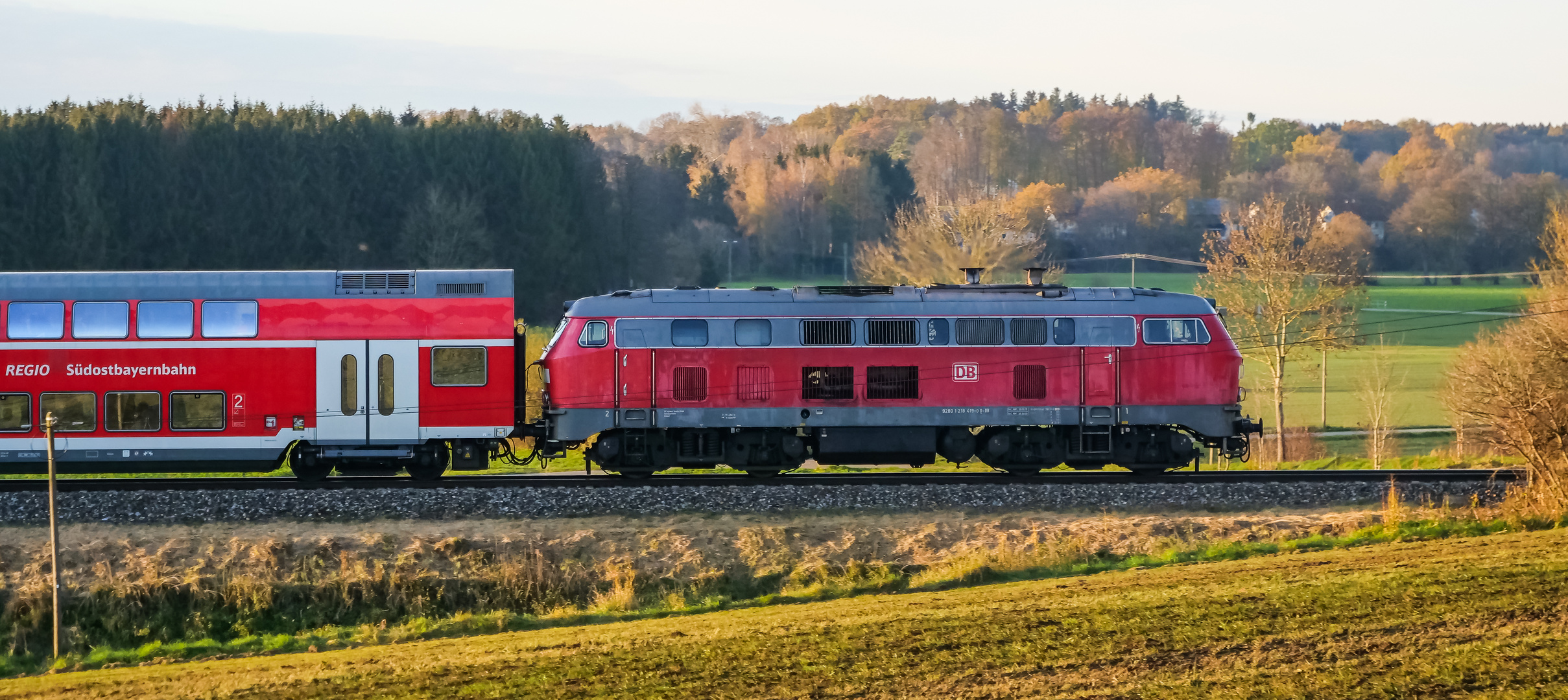 Auf die Lok gehalten