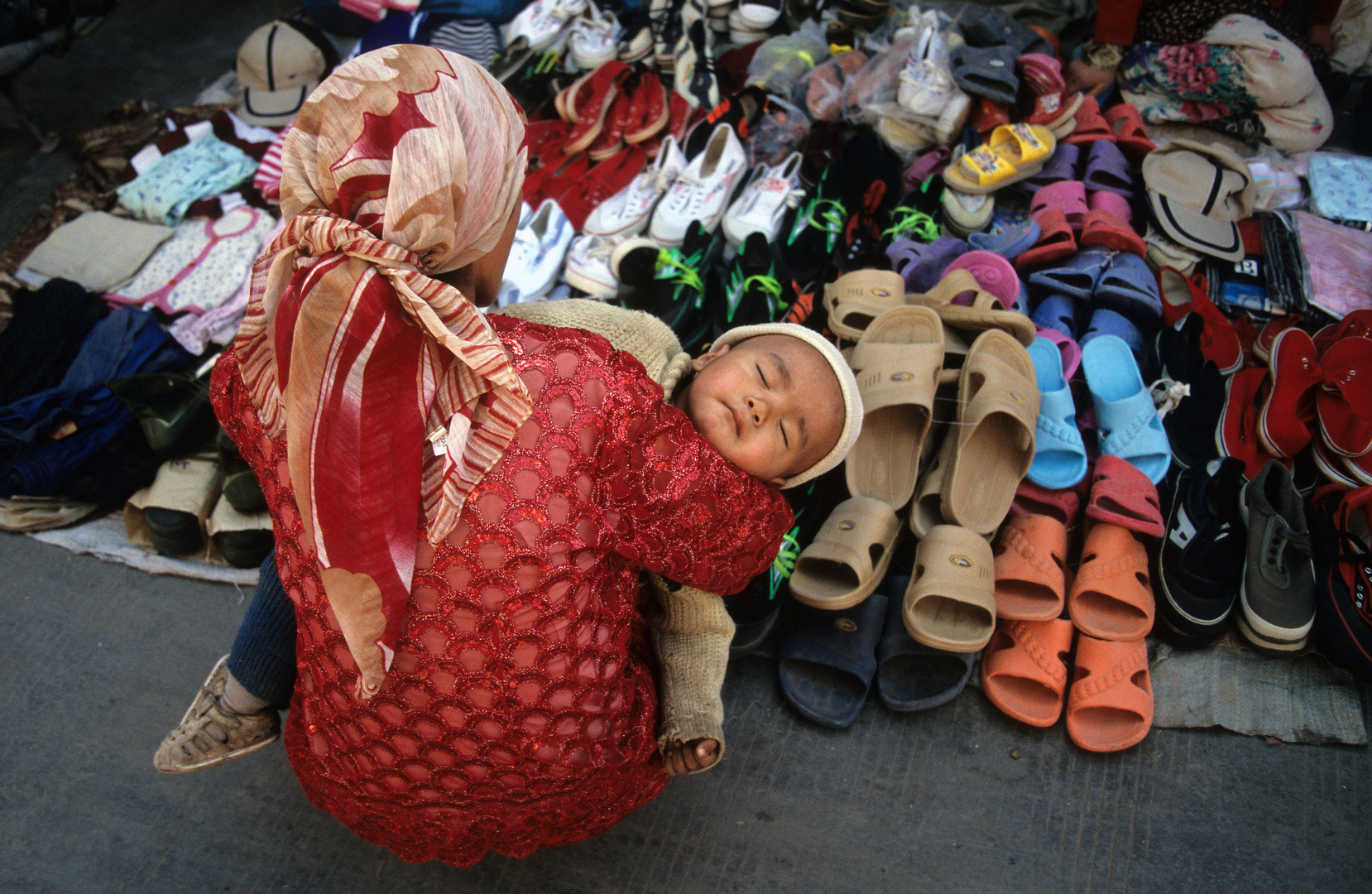 Auf einem Markt in Chinesisch Turkestan (Xinjiang), China