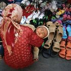 Auf einem Markt in Chinesisch Turkestan (Xinjiang), China