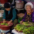 Auf einem Markt in Seoul