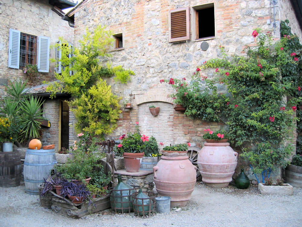 Auf einem Weingut bei San Gimignano.