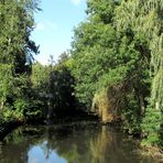 auf einer anderen Brücke über den Burggraben in Stade 