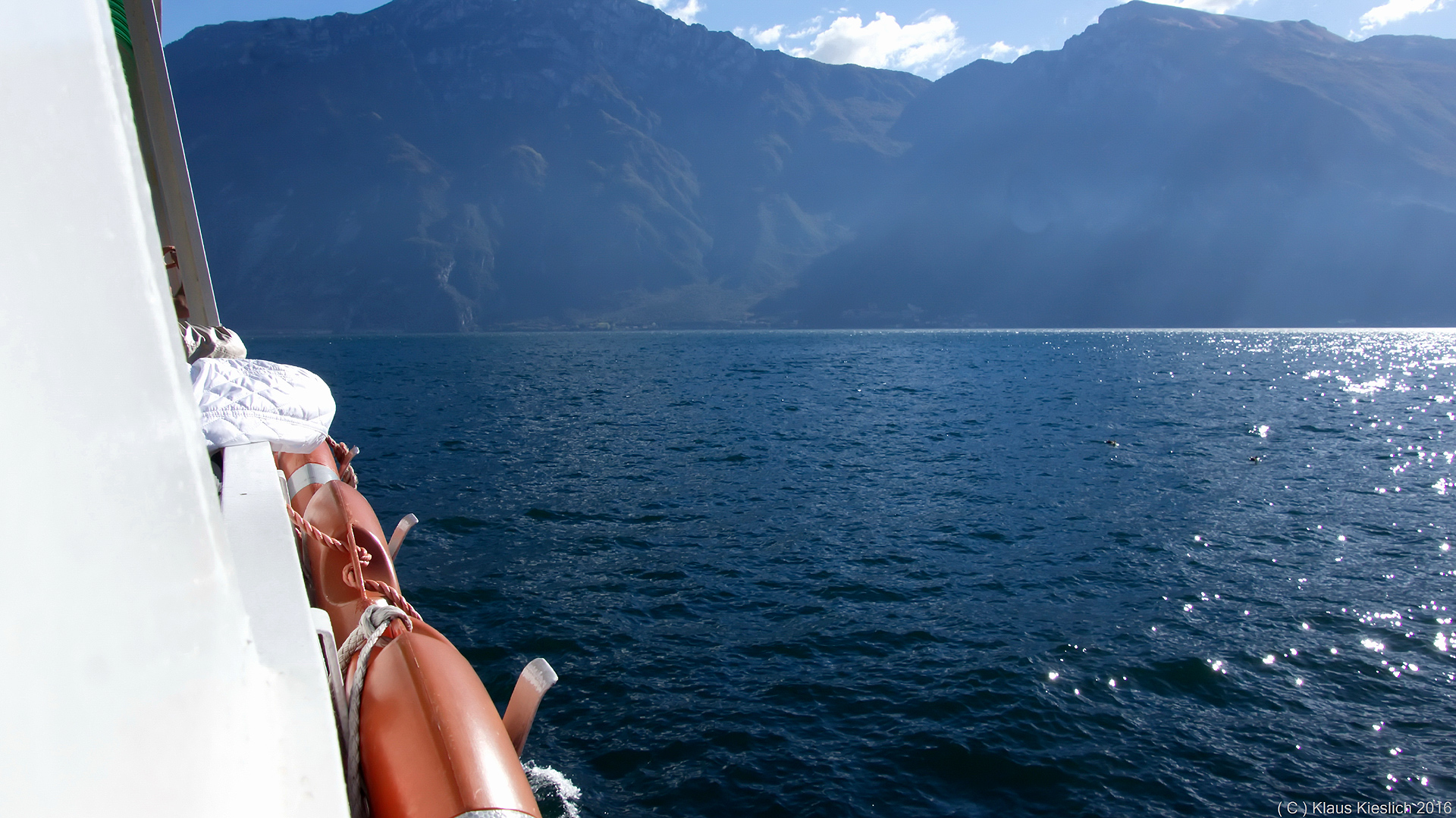 Auf "hoher " See Richtung Riva del Garda