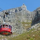 Auf komfortable Weise hinauf zum Tafelberg. Kapstadt, Südafrika 